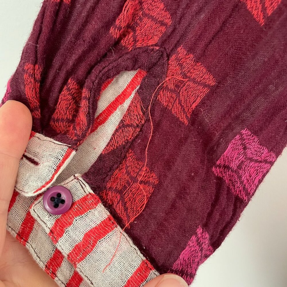 Button-Up Top In Oxblood - Multiple Flaws - image 3